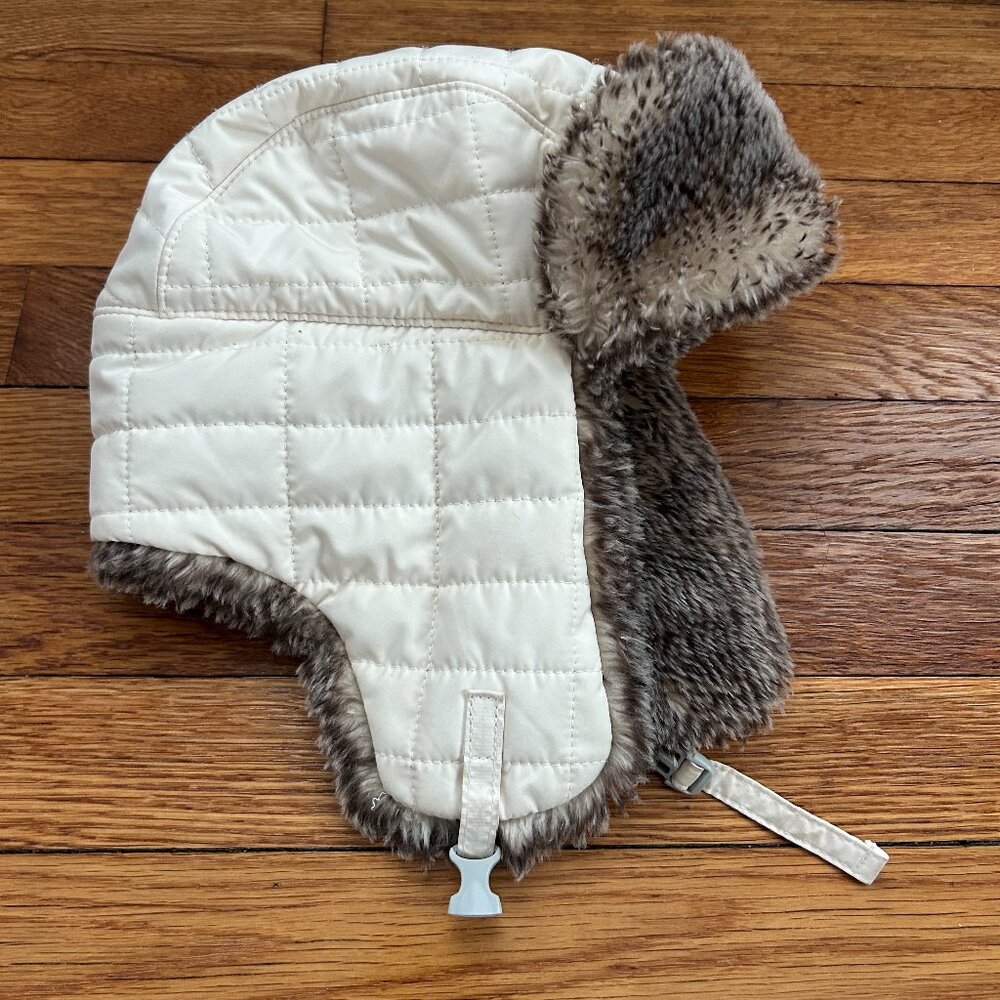 Small LL Bean Faux Fur Quilted Trapper Hat